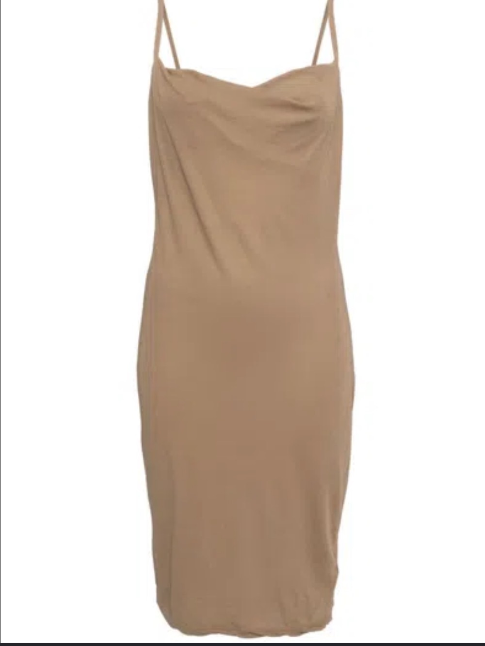 James Perse Olive-Tan Cowl Neck Slip Midi Dress - Picture 5 of 7